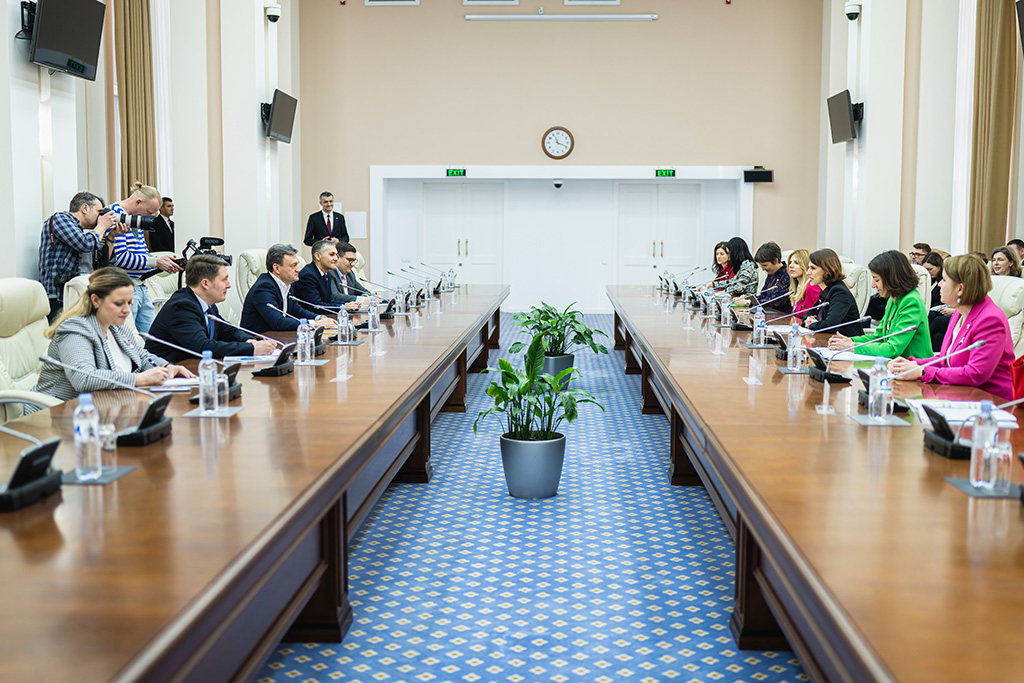 Treffen der Ministerinnen mit Dorin Recean, Premierminister der Republik Moldau.