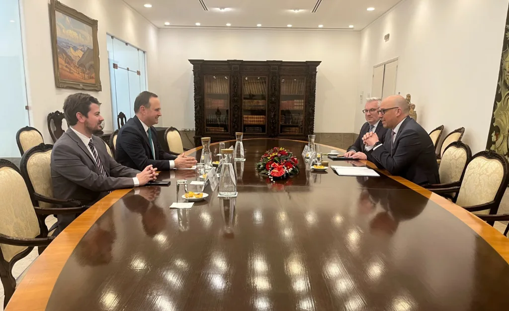 Arbeitsgesprächs zwischen Finanzminister Fernando Medina und Regierungschef Daniel Risch