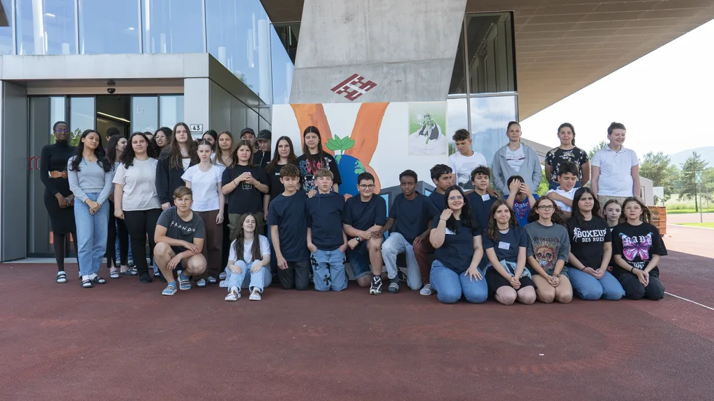 Schüler der 4a und der 2. Klasse Ethik Gruppe