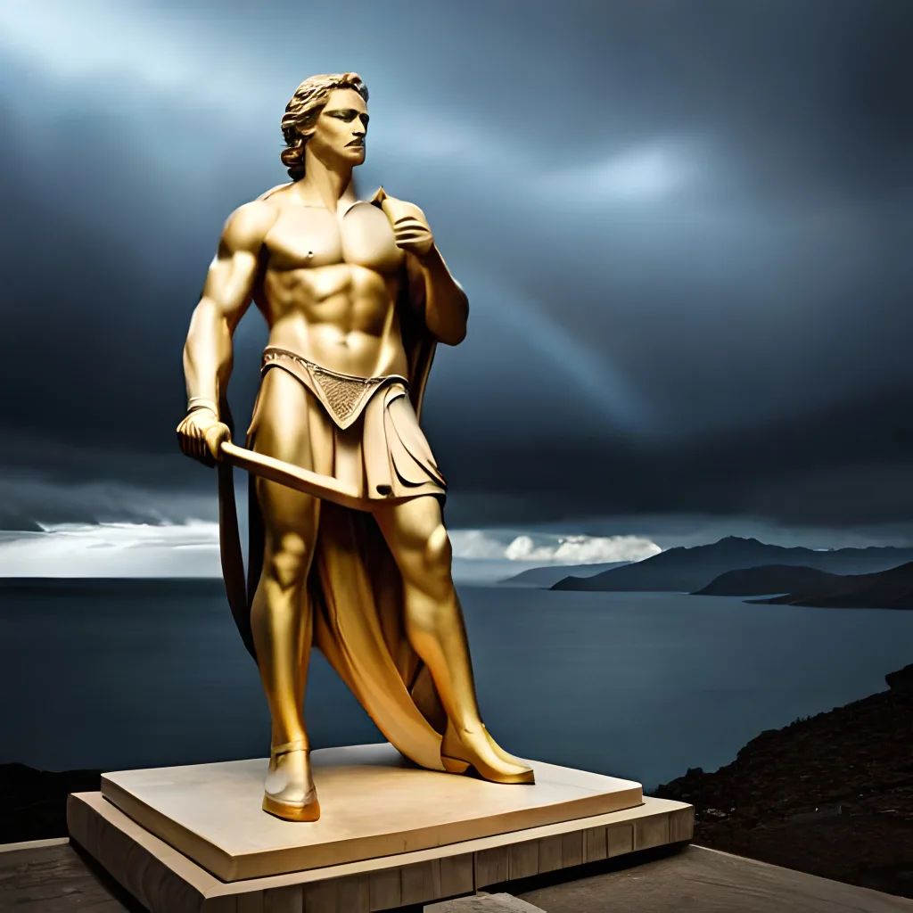 Goldene Herkules Statue