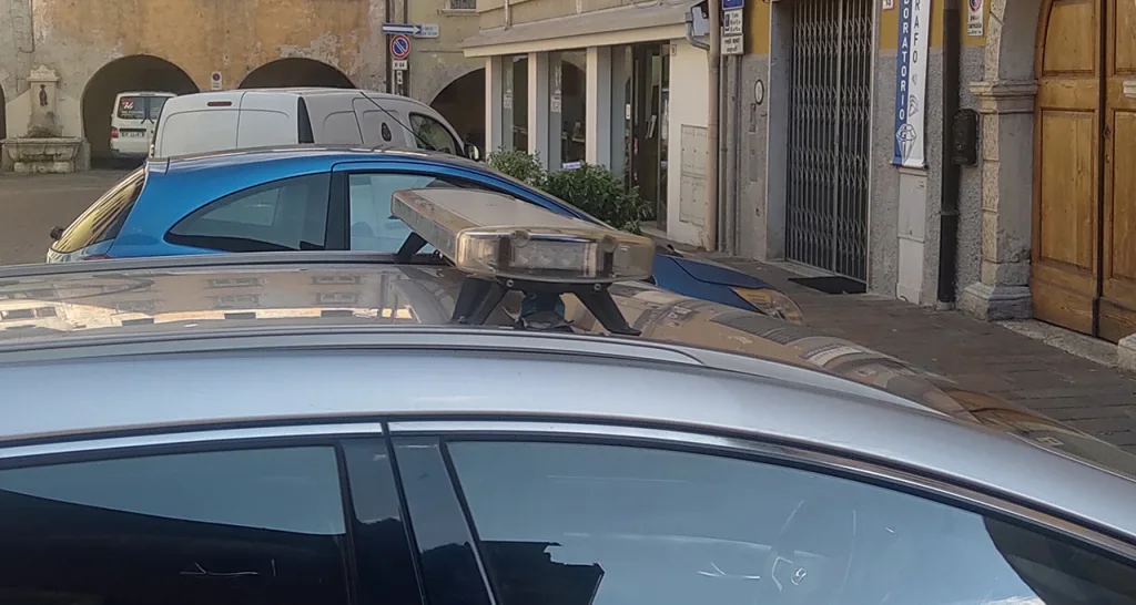 Blaulicht eines Polizeiautos