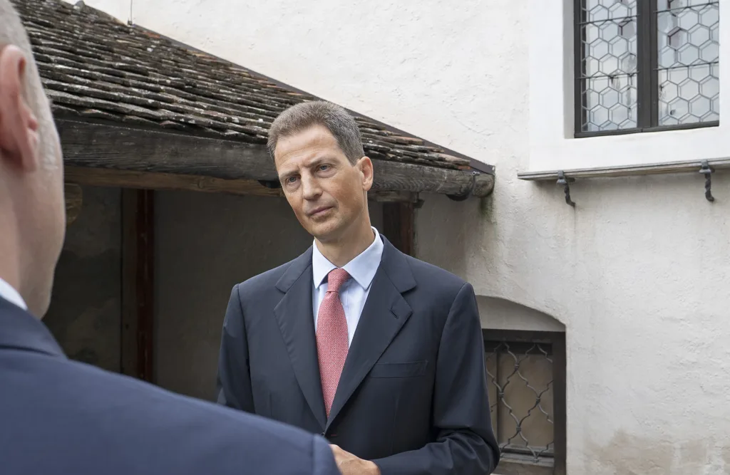 Gregor Meier im Gespräch mit S.D. Erbprinz Alois von und zu Liechtenstein