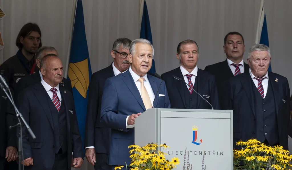 Landtagspräsident Albert Frick am Staatsfeiertag 2023