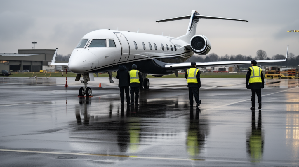 Privatjet in Brüssel