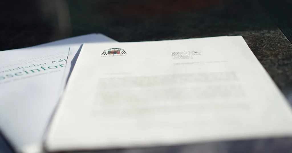 Brief von Wolfgang Haas