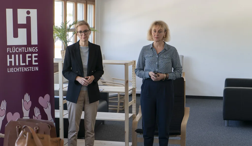 Regierungschef-Stellvertreterin Sabine Monauni und Regierungsrä