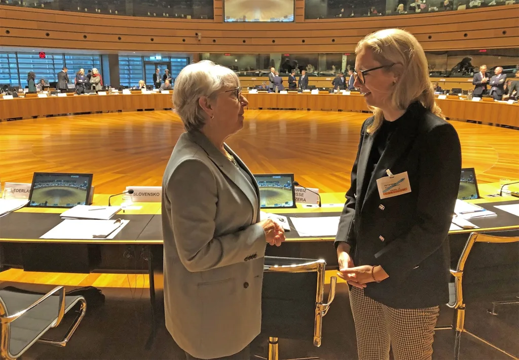 Bundesrätin Elisabeth Baume-Schneider und Regierungschef-Stellvertreterin Sabine Monauni