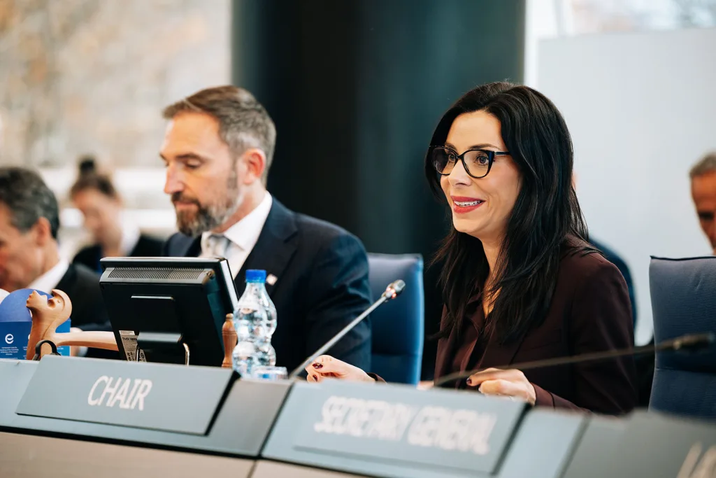 Regierungsrätin Dominique Hasler bei ihrer Antrittsrede