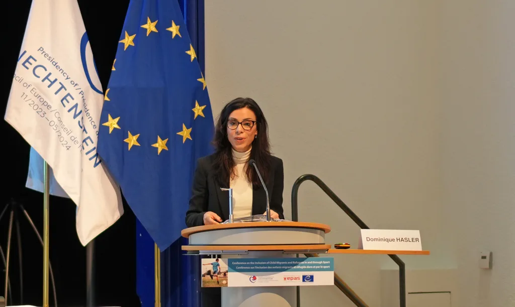 Dominique Hasler bei der EPAS Konferenz in Schaan