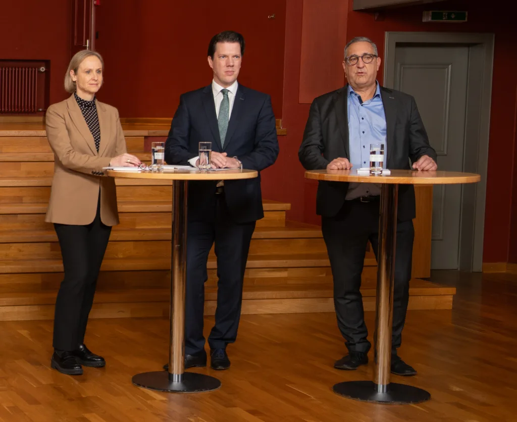 Befürworter: Eva-Maria Mödlagl, Gesundheitsminister Manuel Frick, Martin Matt