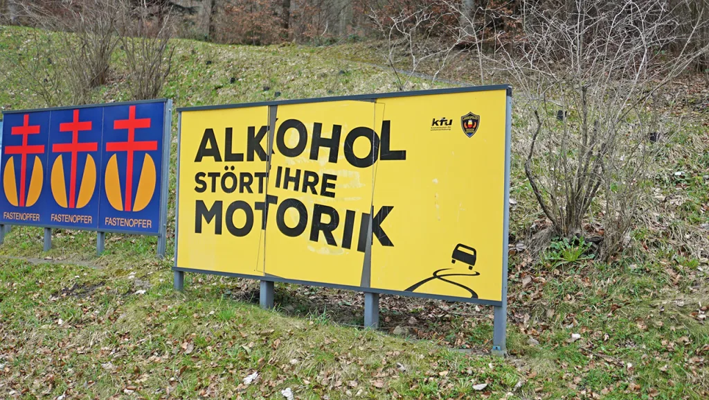 Alkohol Tafel in Triesenberg