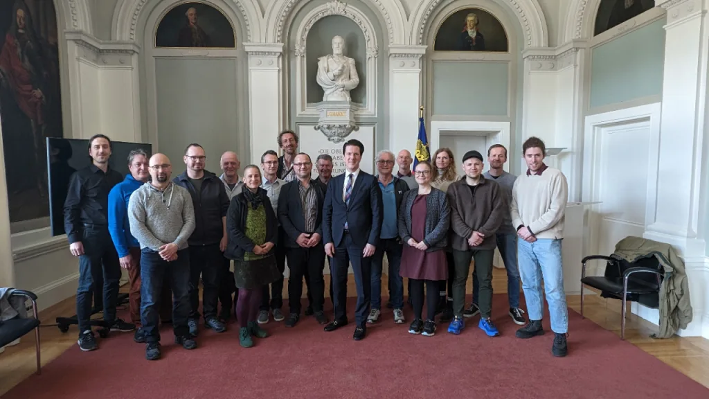 Gruppe mit Minister Frick