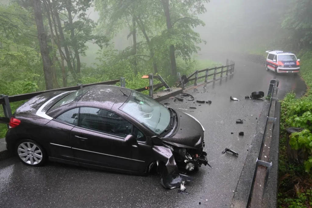 Selbstunfall auf der Bergstrasse