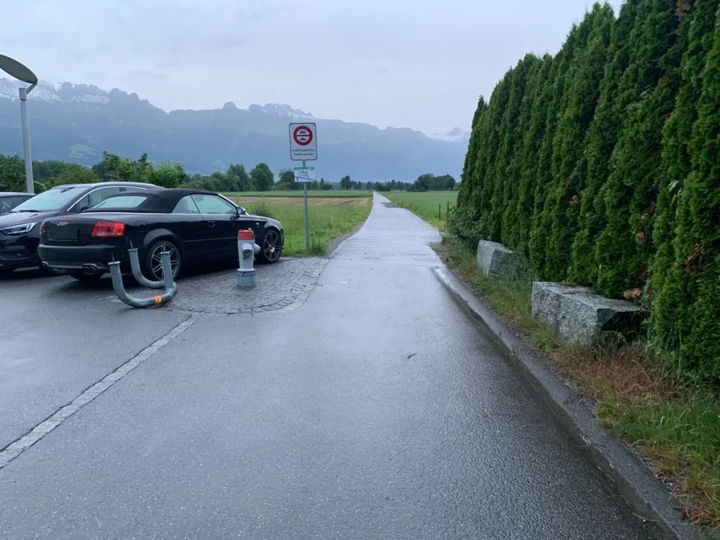 Beschädigtes Fahrzeug