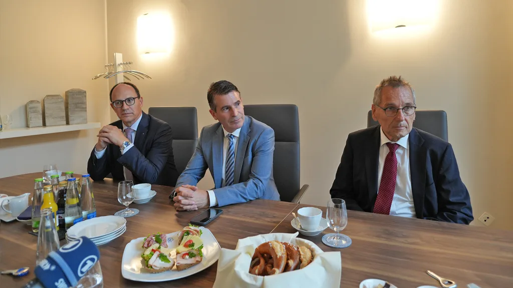 Marc Mächler Regierungsrat des Kantons St. Gallen, Bayerns Europaminister Eric Beißwenger und Landammann Roland Inauen vom Kanton Appenzell Innerrhoden