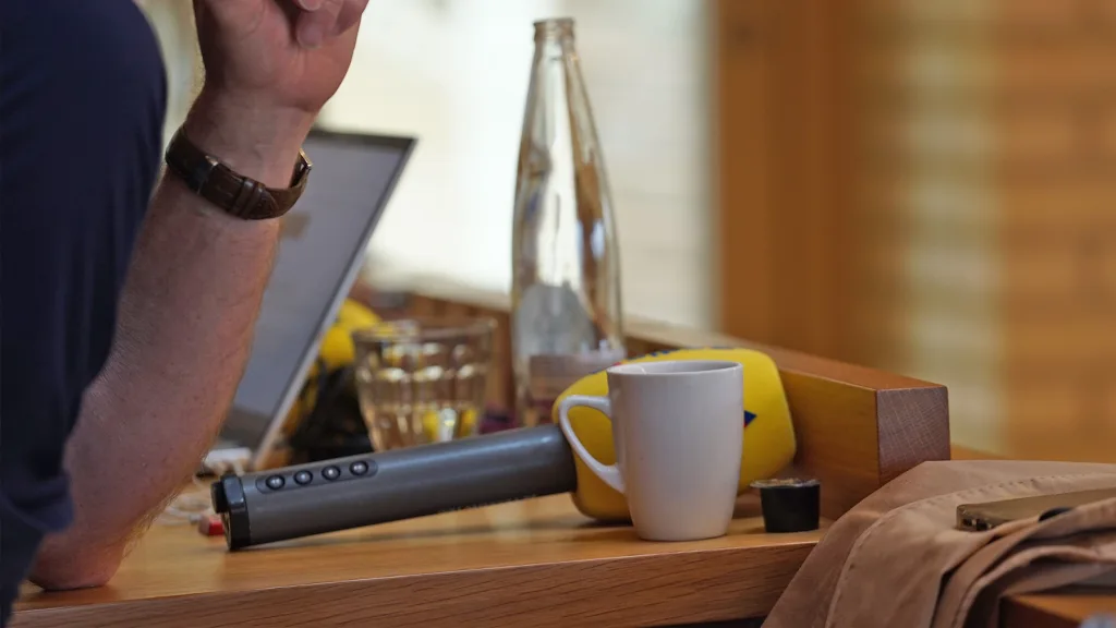 Radio L Microfon im Landtag