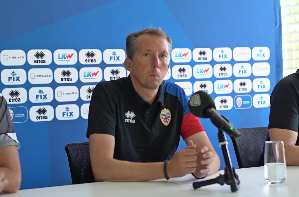 Konrad Fünfstück bei der Kaderbekanntgabe