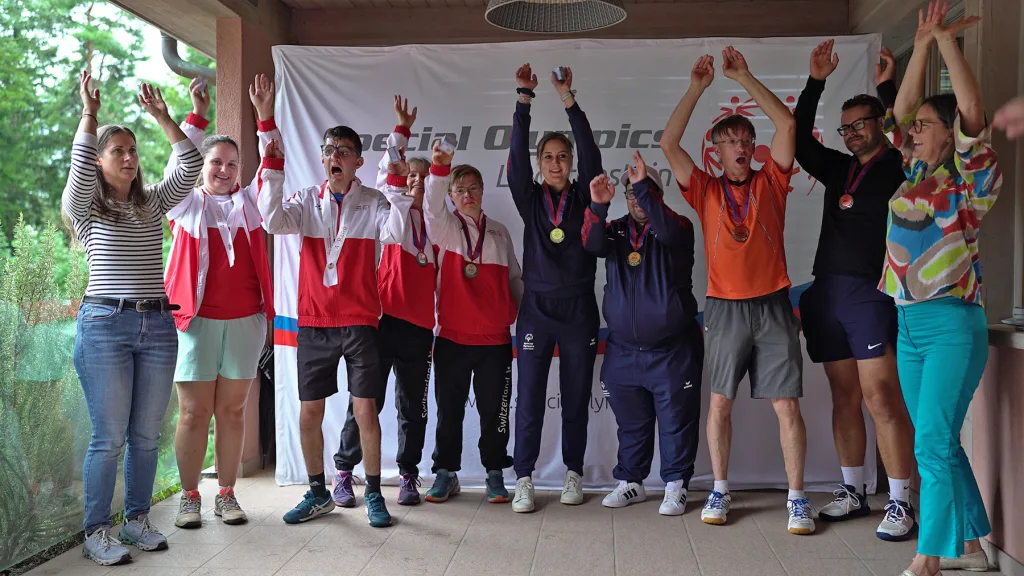 4. Platz: Special Olympics Schweiz 2, 3. Platz: Special Olympics Baden-Württemberg 2, 2. Platz: Special Olympics Schweiz 1 und auf dem 1. Platz: Special Schweiz 3