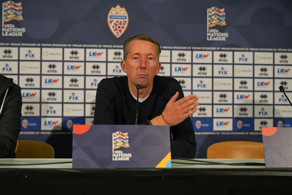 Konrad Fünfstück nach dem Spiel gegen Gibraltar