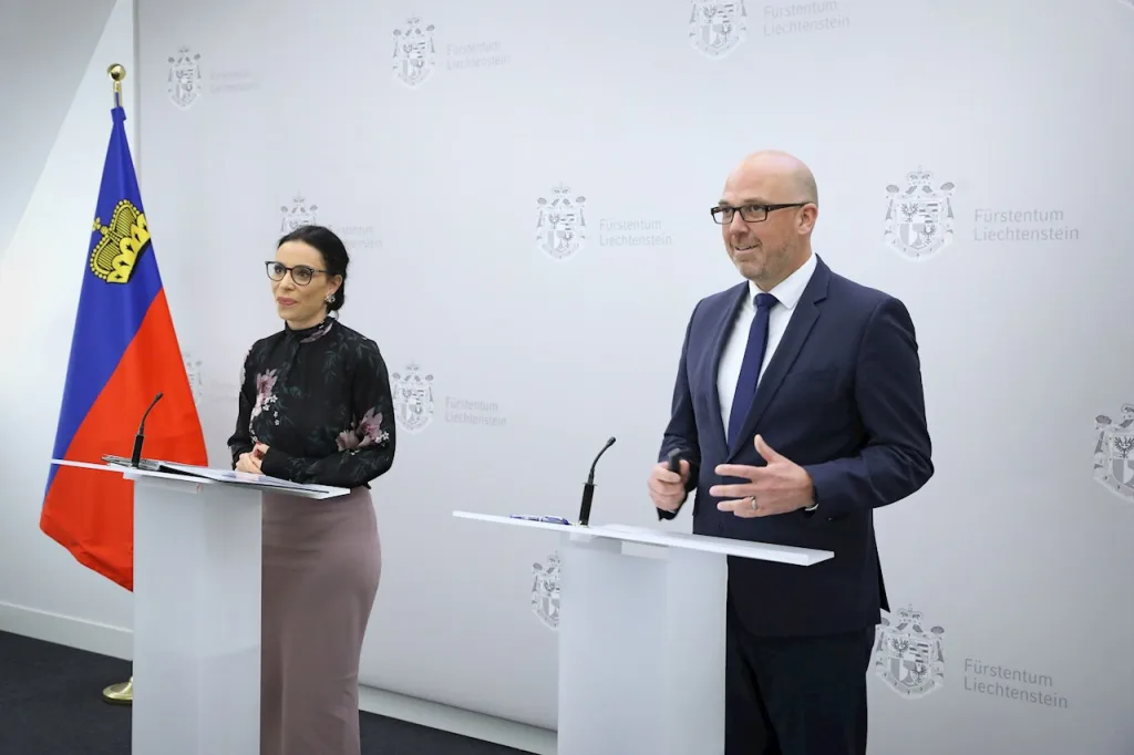 Daniel Risch, Regierungschef und Dominique Hasler, Regierungsrätin