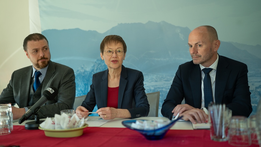 Emanuel Schädler, Brigitte Haas und Hubert Büchel