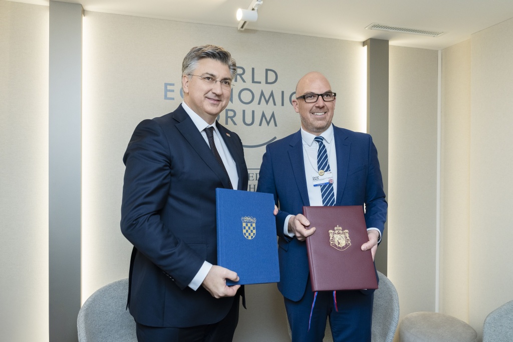Andrej Plenković, Premierminister von Kroatien, und Regierungschef Daniel Risch unterzeichneten am Mittwoch, 22. Januar 2025, das Doppelbesteuerungsabkommen (DBA) zwischen Liechtenstein und Kroatien.