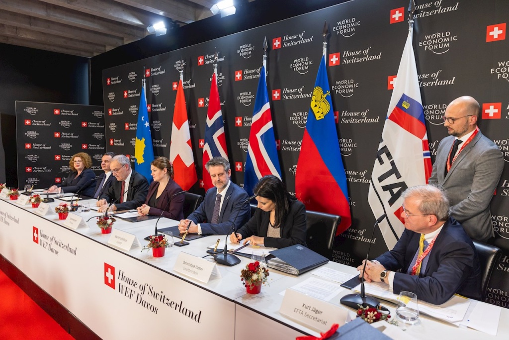 Freihandelsabkommen zwischen der Republik Kosovo und den EFTA-Staaten wird unterzeichnet