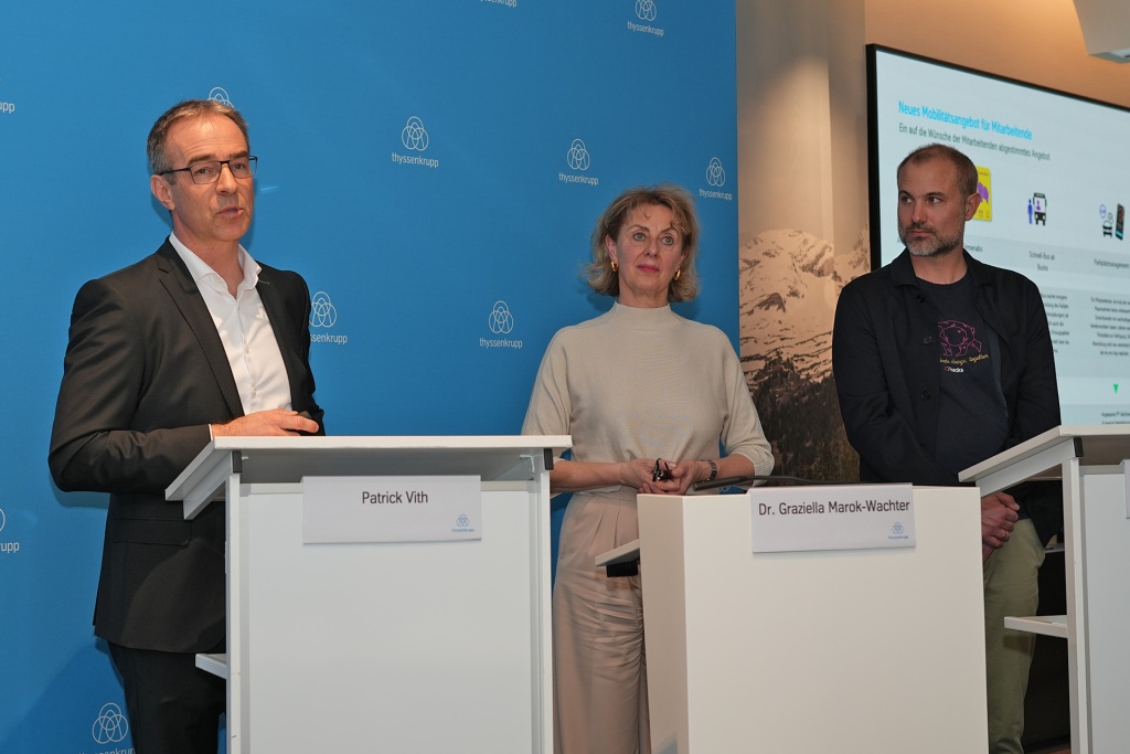 Patrick Vith, Graziella Marok-Wachter und Marc Stoffel präsentieren Mobilitätsallianz