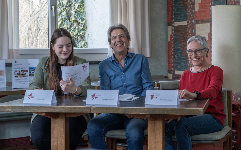 Juliana Beck, Georg Biedermann und Rita Grünenfelder vom ASSITEJ-Liechtenstein Vorstand
