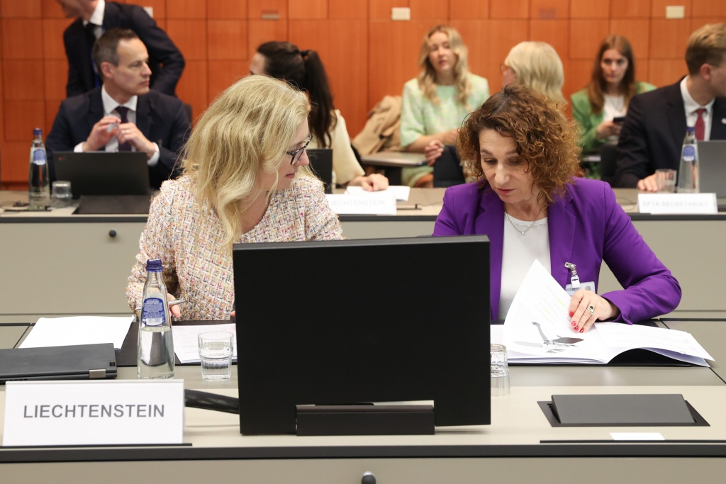 Sabine Monauni beim EWR-Rat