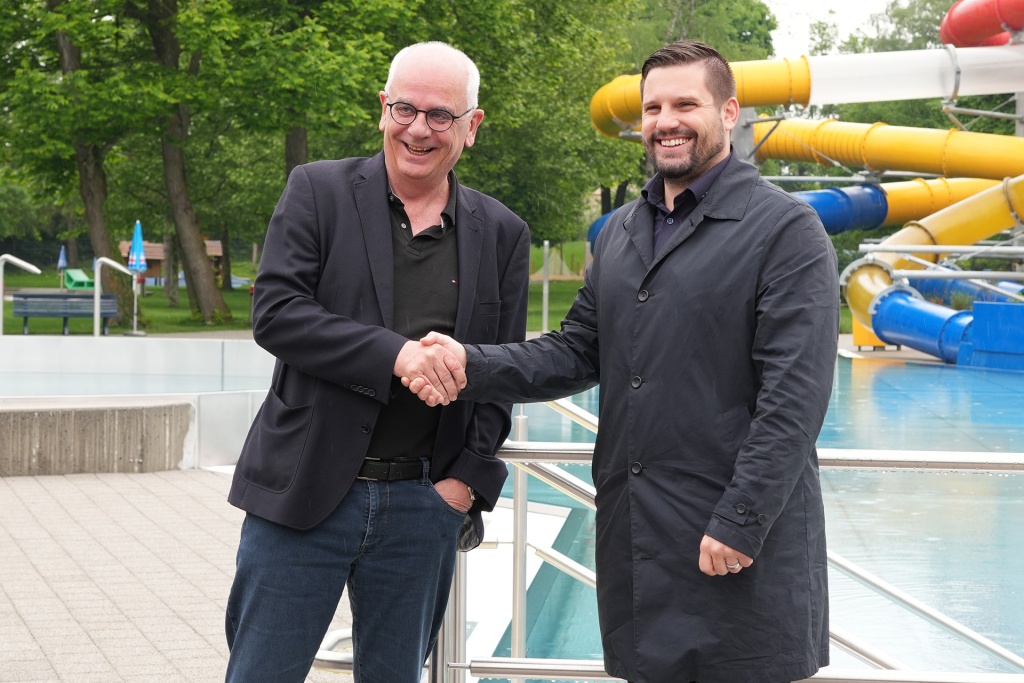 Vorsteher Daniel Hilti und Bürgermeister Florian Meier