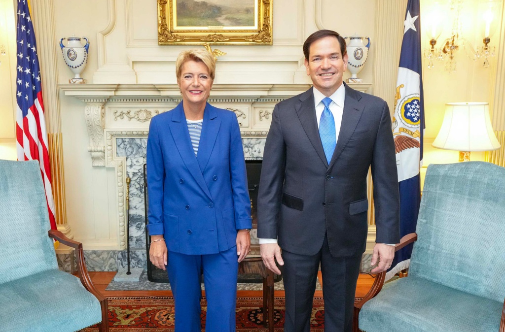 Karin Keller-Sutter zu besuch bei US-Aussenminister Marco Rubio