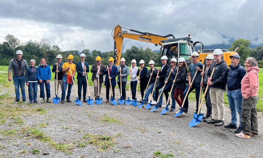 Spatenstich Kletterhalle Rhiblok in Vaduz