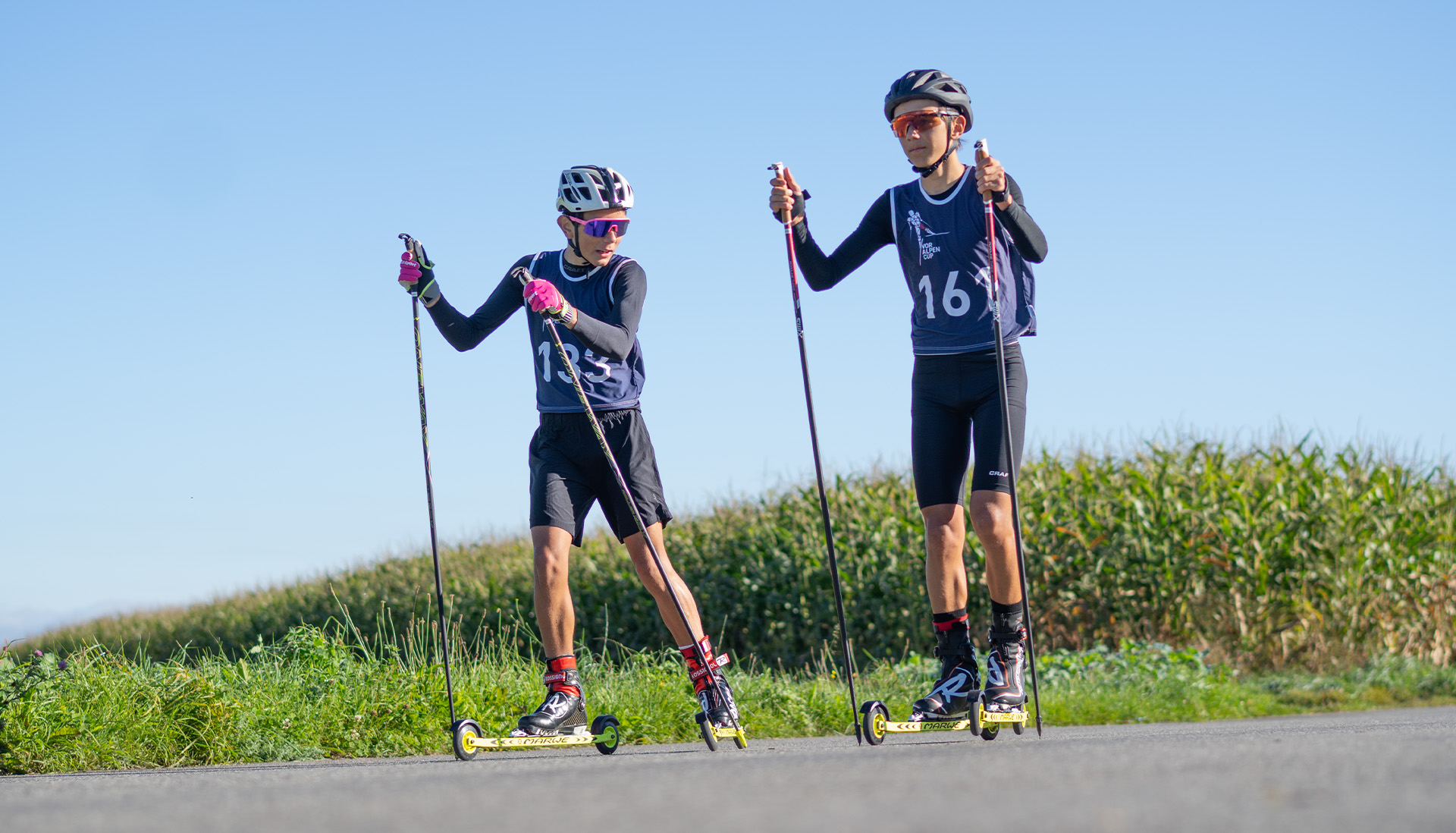 Rollskirennen zwischen Ruggell und Schellenberg