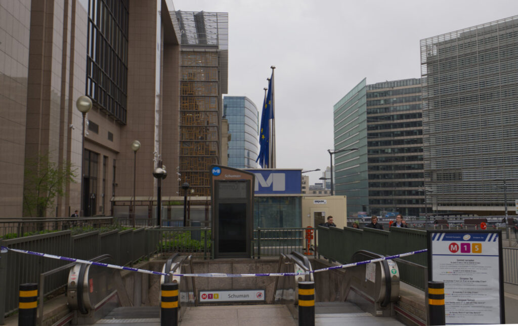 Polizeiabsperrung in Brüssel