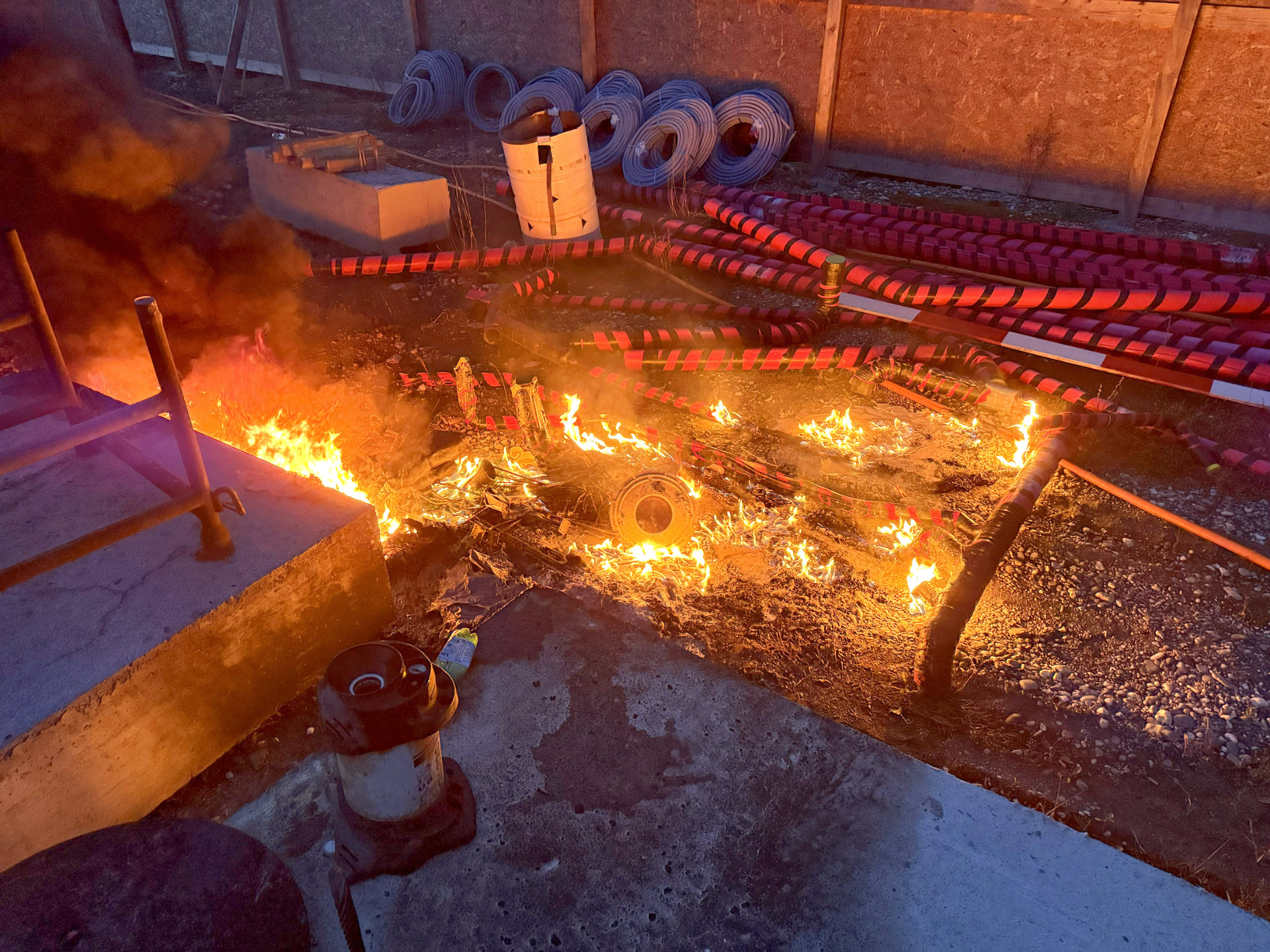 Brandstiftung auf Baustelle in Ruggell
