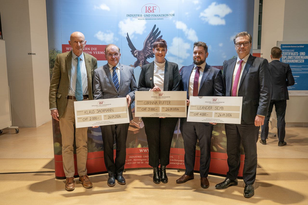 S.D. Prinz Michael von und zu Liechtenstein und die Preisträger des I&F Family Wealth Preservation Award 2026