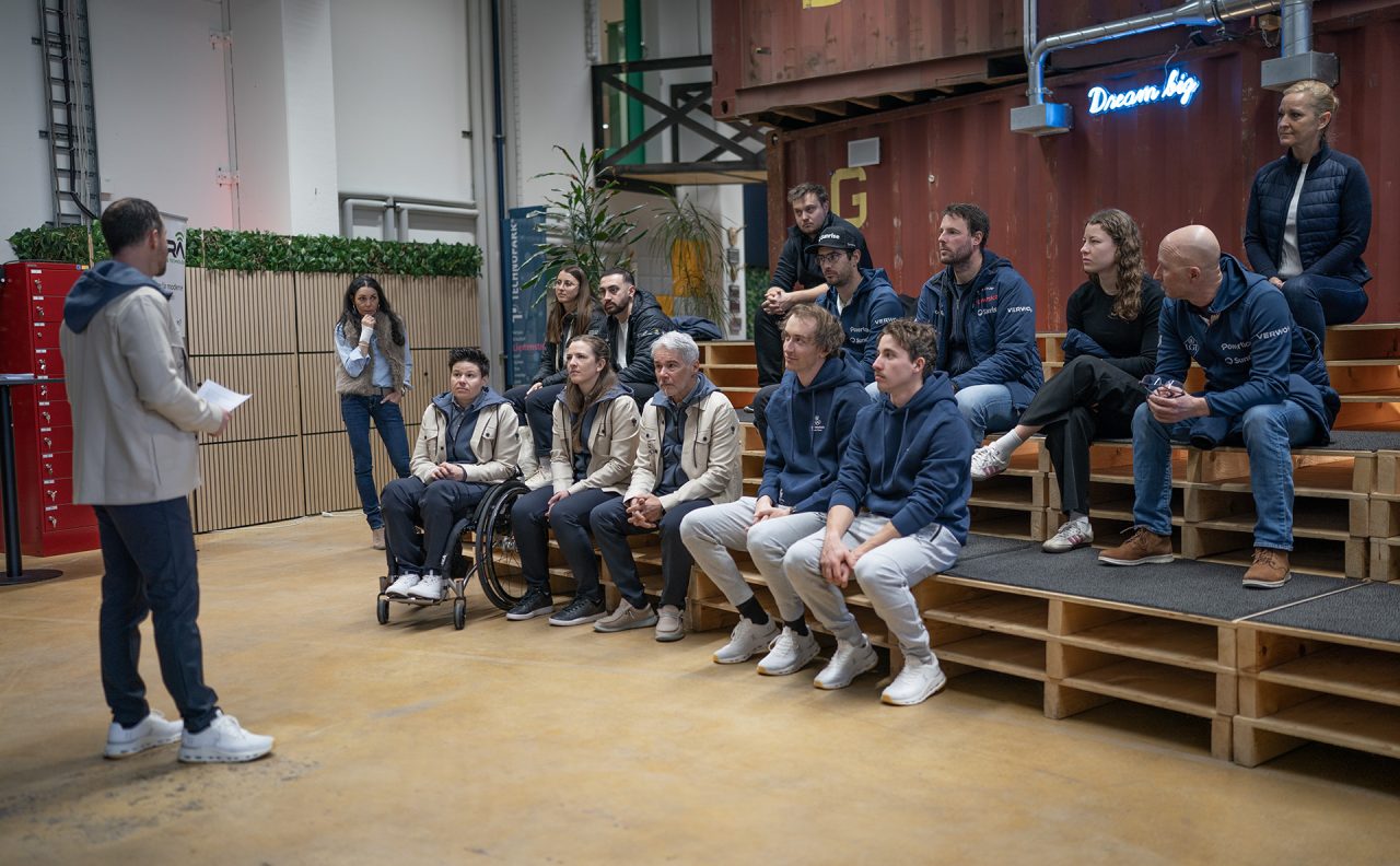 Liechtensteins Olympiateam bei der Verabschiedung