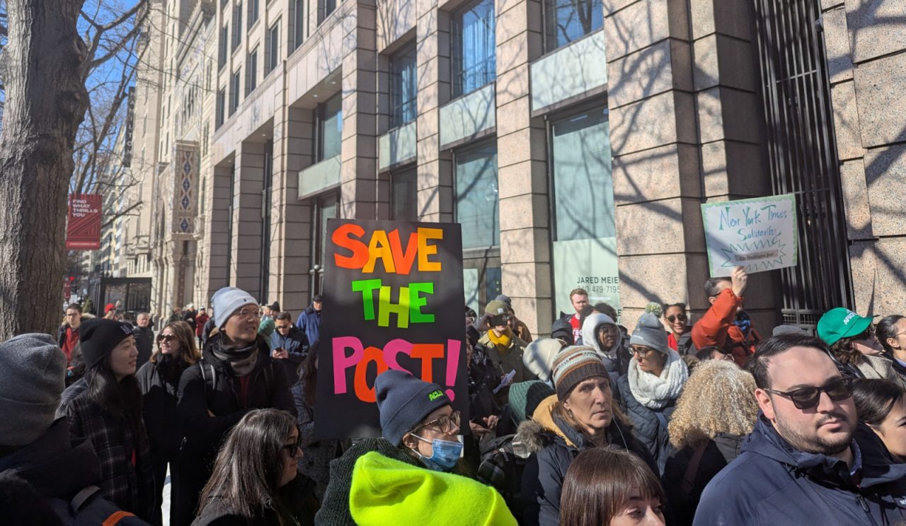 Proteste für Washington Post