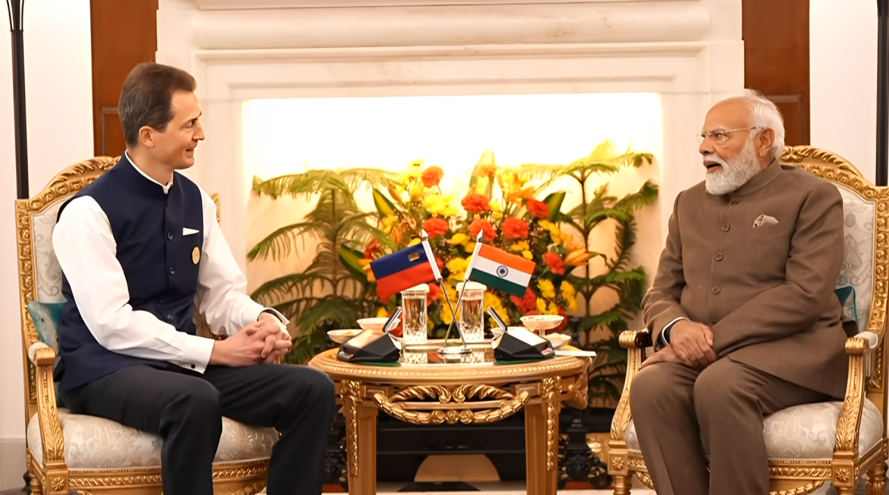 Erbrpinz Alois und PM Modi