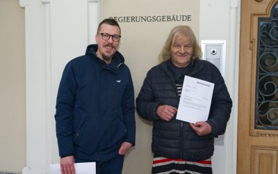 Jürgen Schädler und Herbert Elkuch wollen freie Zahlungsmittelwahl gesetzlich verankern