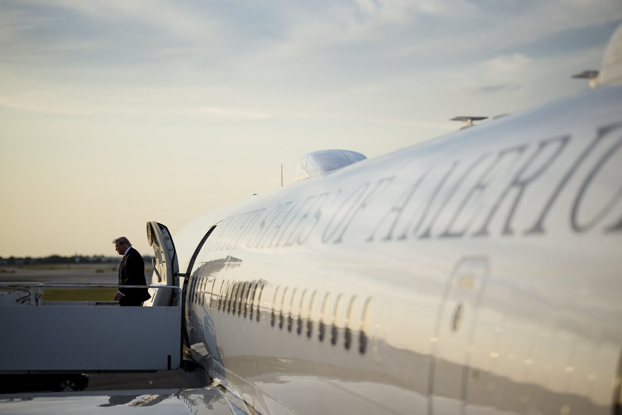 Donald Trump verlässt die Air Force One