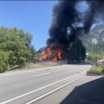 Explosion in Schaan: Wohnmobil brennt vollständig aus