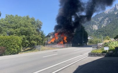 Explosion in Schaan: Wohnmobil brennt vollständig aus