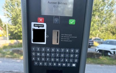Manipulierte QR-Codes an Parkuhren