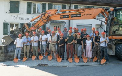 Spatenstich beim Gasthaus Löwen: Bendern baut sein Wahrzeichen um
