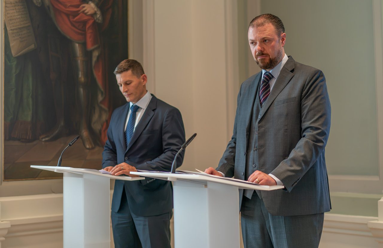 Fabian Schmid, Leiter Amt für Informatik und Justizminister Dr. Emanuel Schädler