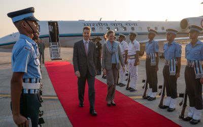 Staatsbesuch in Indien beginnt bei Hilti und beim Maharaja