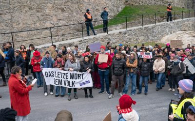 Rund 120 Teilnehmer bei Protestmarsch gegen das Veto des Erbprinzen